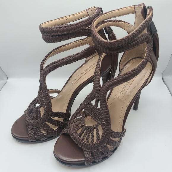BCBG Maxazria Women's Tassle Strappy Open Toe Heel Shoe Size 5.5 - Picture 2 of 14